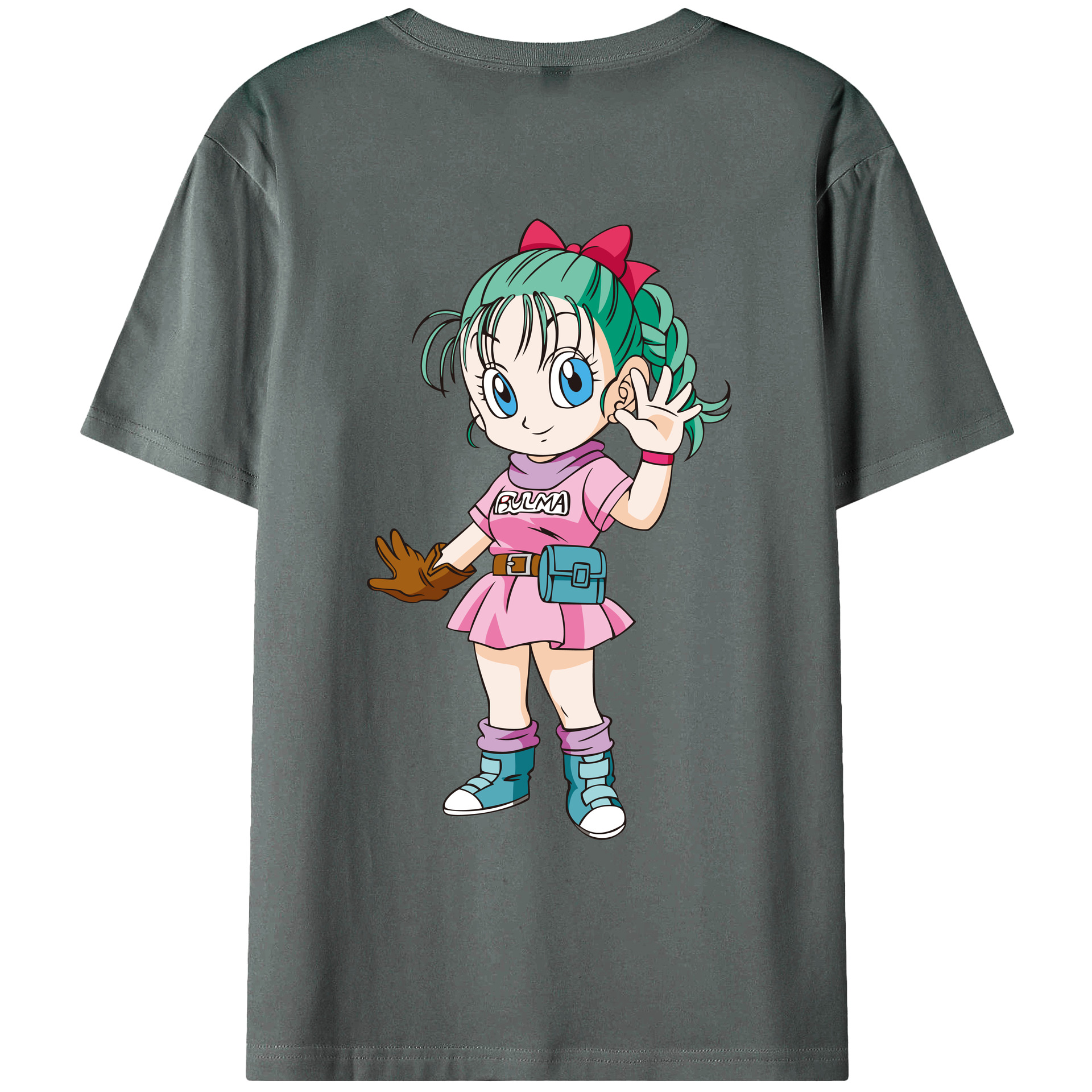 （画像用） ドラゴンボール ブルマ DRAGON BALL Bulma 綿100％ メンズ半袖Tシャツ（バックプリント） 通気性
